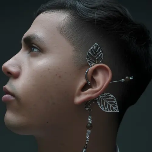 BLACK AND RED FEATHER